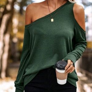 One shoulder long sleeve top